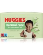 Huggies Natural Care tisztító törlőkendő aloe verával 56 db