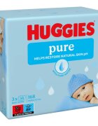 Huggies Pure tisztító törlőkendő 3x56 db