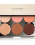 ICONIC London Multi-Use Cream Blush Bronze and Highlight Palette multifunkciós arc paletta az arcra 6x3.2 g