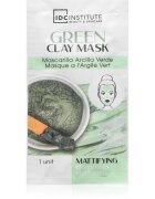 IDC INSTITUTE Green Clay Mask tisztító és mattító arcmaszk bambuszvajjal 3x8 g