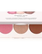 Inglot Face Palette fehérítő bronzosító és arcpirosító árnyalat GLOWOW 7.2 g