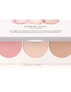 Inglot Face Palette fehérítő bronzosító és arcpirosító árnyalat Good Mood 7.2 g