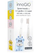 innoGIO GIOGiraffe & GIORabbit Spare Heads Transparent csere fejek a fogkeféhez gyermekeknek GIOGiraffe & GIORabbit Sonic Toothbrush 2 db