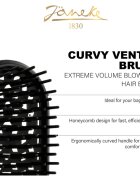 Janeke Curvy Vented Brush lapos kefe a gyorsabban beszárított hajhoz 15x5 cm