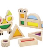 Janod Sensory Game Translucent Blocks interaktív játék 12m+ 12 db