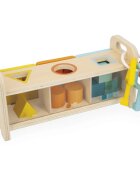 Janod Shape Sorter Box with Keys interaktív formaberakó játék 18m+ 1 db