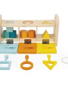 Janod Shape Sorter Box with Keys interaktív formaberakó játék 18m+ 1 db