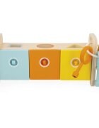 Janod Shape Sorter Box with Keys interaktív formaberakó játék 18m+ 1 db