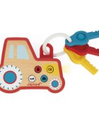 Janod Sound and Light Tractor Keychain interaktív játék fából készült 18m+ 1 db