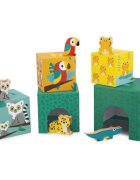 Janod Tropik 5-Cube Pyramid toronyépítő játék 12m+ 5 db