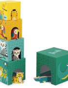 Janod Tropik 5-Cube Pyramid toronyépítő játék 12m+ 5 db