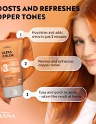 Joanna Ultra Color Cooper Shades 3 Minutes haj maszk a vörös árnyalatú hajra 100 g