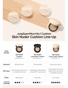 JUNG SAEM MOOL Skin Nuder Cover Layer Cushion hidratáló alapozó sminkszivaccsal + utántöltő árnyalat Medium Deep 2x14 g