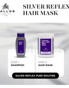 Kallos Coloring Hair Mask Silver Reflex haj maszk semlegesíti a sárgás tónusokat 1000 ml