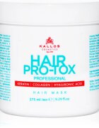 Kallos Hair Pro-Tox maszk a gyenge és sérült hajra kókuszolajjal hyaluronsavval és kollagénnel 275 ml