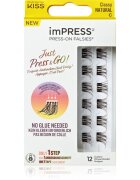KISS imPRESS Just Press & GO ! Csomómentes elválasztott szempillák Classy Natural 12 db