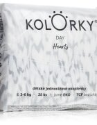 Kolorky Day Hearts eldobható ÖKO pelenkák S méret 3-6 Kg 25 db