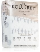Kolorky Deluxe Velvet Dots eldobható ÖKO pelenkák XL méret 12-16 kg 17 db