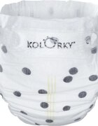 Kolorky Deluxe Velvet Dots eldobható ÖKO pelenkák XL méret 12-16 kg 17 db
