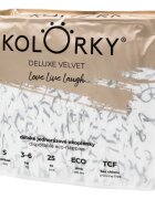 Kolorky Deluxe Velvet Love Live Laugh eldobható ÖKO pelenkák S méret 3-6 Kg 25 db