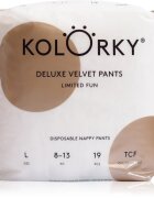 Kolorky Deluxe Velvet Pants Limited Fun nadrágpelenkák eldobható L méret 8-13 kg 19 db