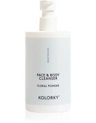 Kolorky Face & Body Cleanser gyengéd tisztító gél arcra és testre Floral Powder 390 ml