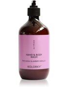 Kolorky Hand & Body Wash tisztító gél kézre és testre Patchouli &Amber Vanilla 490 ml