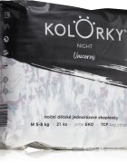 Kolorky Night Unicorn eldobható ÖKO pelenkák az éjszakán át tartó teljeskörű védelemért M méret 5-8 Kg 21 db