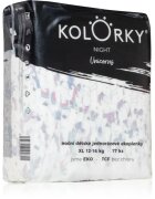 Kolorky Night Unicorn eldobható ÖKO pelenkák az éjszakán át tartó teljeskörű védelemért XL méret 12-16 Kg 17 db