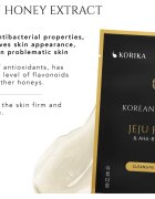 KORIKA Korean Heritage Jeju Honey & AHA-BHA Complex Cleansing Sheet Mask szövet arcmaszk tisztító hatással 25 g