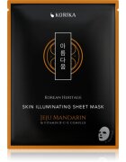 KORIKA Korean Heritage Jeju Mandarin & Vitamin B-C-E Complex Skin Illuminating Sheet Mask fehérítő gézmaszk 25 g