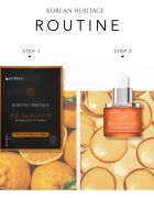 KORIKA Korean Heritage Jeju Mandarin & Vitamin B-C-E Complex Skin Illuminating Sheet Mask fehérítő gézmaszk 25 g