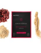 KORIKA Korean Heritage Red Ginseng & Adenosine Anti-aging Sheet Mask arcmaszk szett kedvezményes áron a bőr öregedése ellen és a bőr feszesítéséért