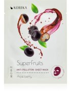 KORIKA SuperFruits Acai Berry - Set of 5 Anti-pollution Face Sheet Masks arcmaszk szett kedvezményes áron Acai berry