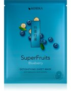 KORIKA SuperFruits Blueberry - Detoxifying Sheet Mask Méregtelenítő arcmaszk Blueberry 25 g