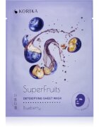 KORIKA SuperFruits Blueberry - Set of 5 Detoxifying Face Sheet Masks arcmaszk szett kedvezményes áron méregtelenítő hatással Blueberry