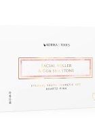 KORIKA Tools Face Roller & Gua Sha masszázs henger az arcra és masszázs szegédeszköz Quartz Pink