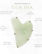 KORIKA Tools Gua Sha Green Jade Stone masszázs szegédeszköz az arcra 1 db