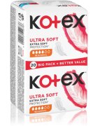 Kotex Ultra Soft Normal egészségügyi betétek 20 db