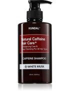 KUNDAL Caffeine Shampoo White Musk természetes sampon hajhullás ellen 500 ml