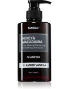KUNDAL Honey & Macadamia Amber Vanilla természetes sampon száraz és sérült hajra 500 ml