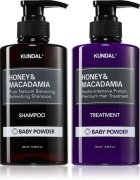 KUNDAL Honey & Macadamia Baby Powder szett száraz és sérült hajra