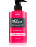 KUNDAL Honey & Macadamia Baby Powder tápláló testápoló krém hidratáló hatással 500 ml