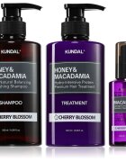 KUNDAL Honey & Macadamia Cherry Blossom szett száraz és sérült hajra