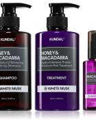 KUNDAL Honey & Macadamia White Musk szett száraz és sérült hajra