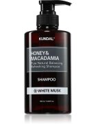 KUNDAL Honey & Macadamia White Musk természetes sampon száraz és sérült hajra 500 ml