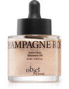KUNDAL Objet Satin Glow Shimmer Oil csillogó olaj hidratáló hatással árnyalat Sparkling Wine Rose 45 ml