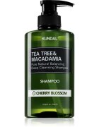 KUNDAL Tea Tree & Macadamia Cherry Blossom mélyen tisztító sampon frissítő hatással 500 ml