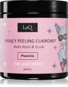 LaQ Kitten Peony tisztító peeling testre 220 g
