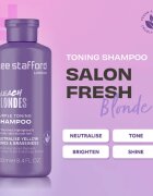 Lee Stafford Bleach Blondes Toning Shampoo sampon szőke hajra semlegesíti a sárgás tónusokat 250 ml